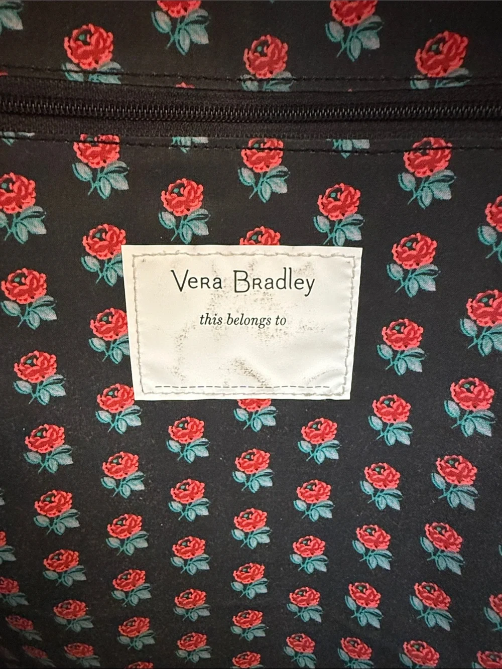 Vera Bradley Black Quilted Backpack